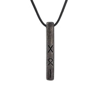 Viking Amulet of the Futhark Runic Alphabet - stainless steel