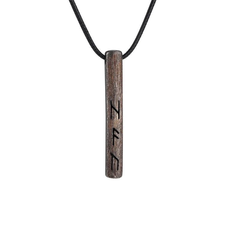 Viking Amulet of the Futhark Runic Alphabet - stainless steel