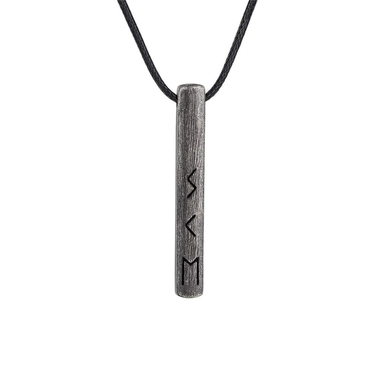 Viking Amulet of the Futhark Runic Alphabet - stainless steel