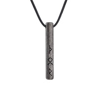 Viking Amulet of the Futhark Runic Alphabet - stainless steel