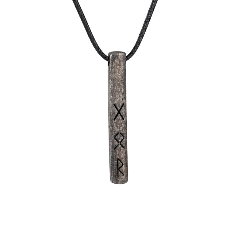 Viking Amulet of the Futhark Runic Alphabet - stainless steel