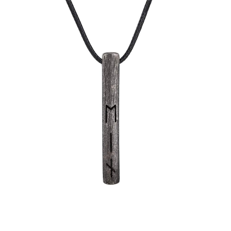 Viking Amulet of the Futhark Runic Alphabet - stainless steel