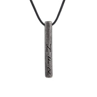 Viking Amulet of the Futhark Runic Alphabet - stainless steel