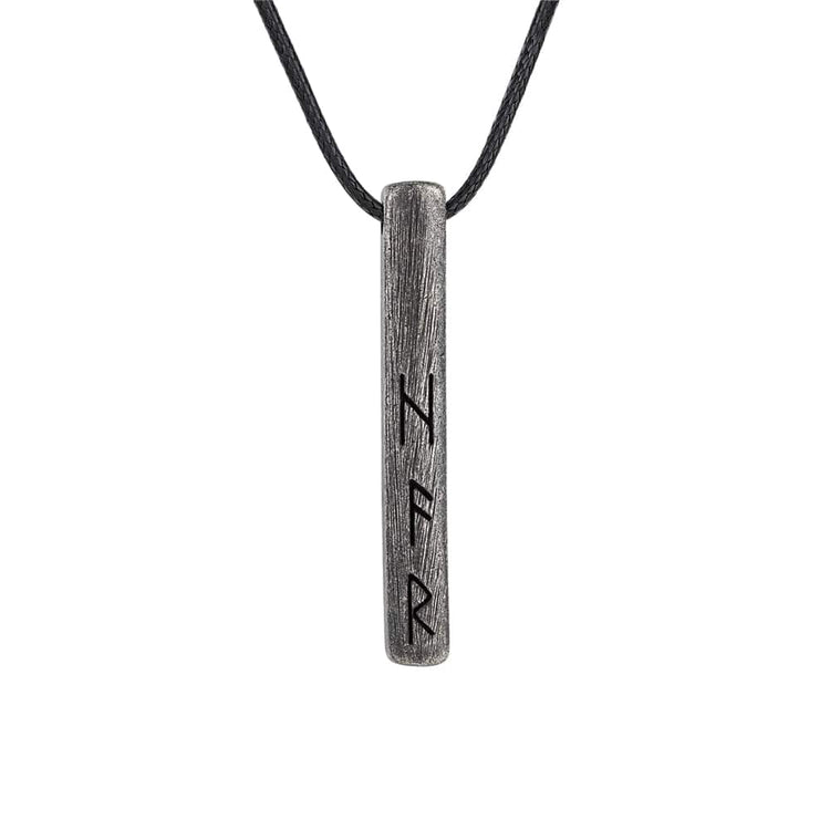 Viking Amulet of the Futhark Runic Alphabet - stainless steel