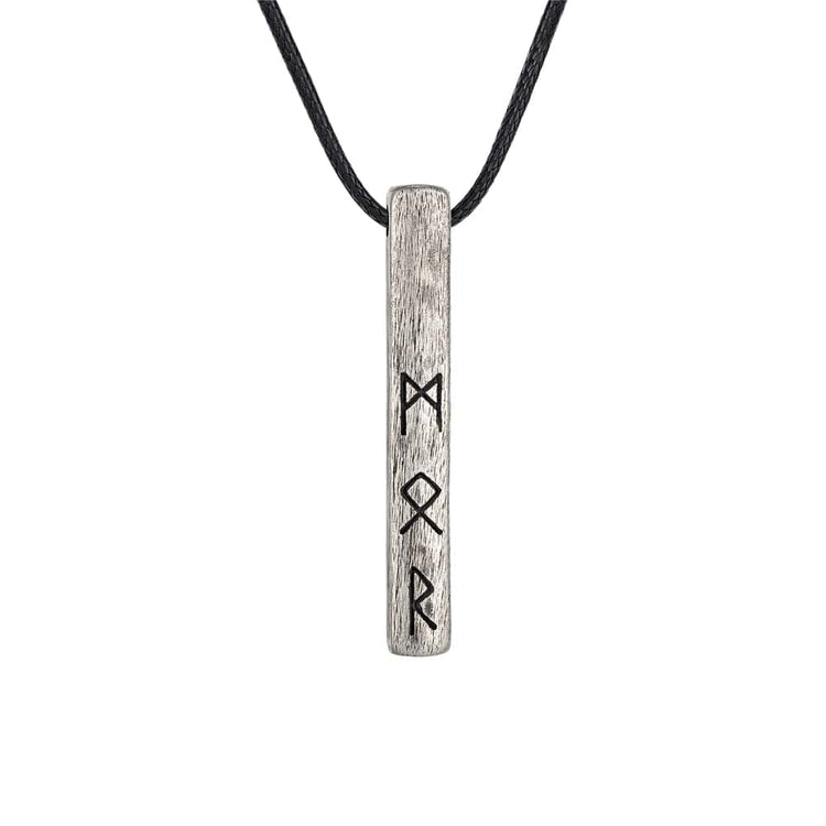 Viking Amulet of the Futhark Runic Alphabet - stainless steel