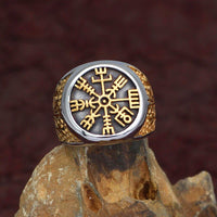 Viking compass ring and tree of life