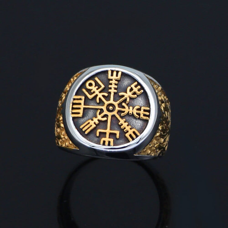 Viking compass ring and tree of life