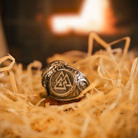 Valknut Symbol Ring - Stainless Steel - Viking