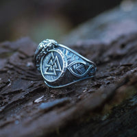 Valknut Symbol Ring - Stainless Steel - Viking