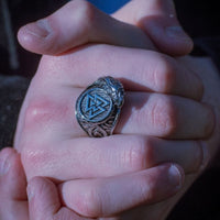 Valknut Symbol Ring - Stainless Steel - Viking