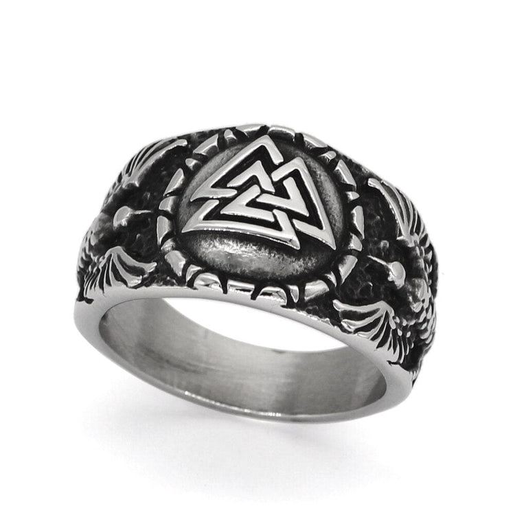 Valknut ring worn by Odin's ravens
