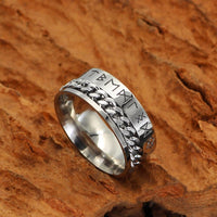 Modern Viking Ring - sacred runes