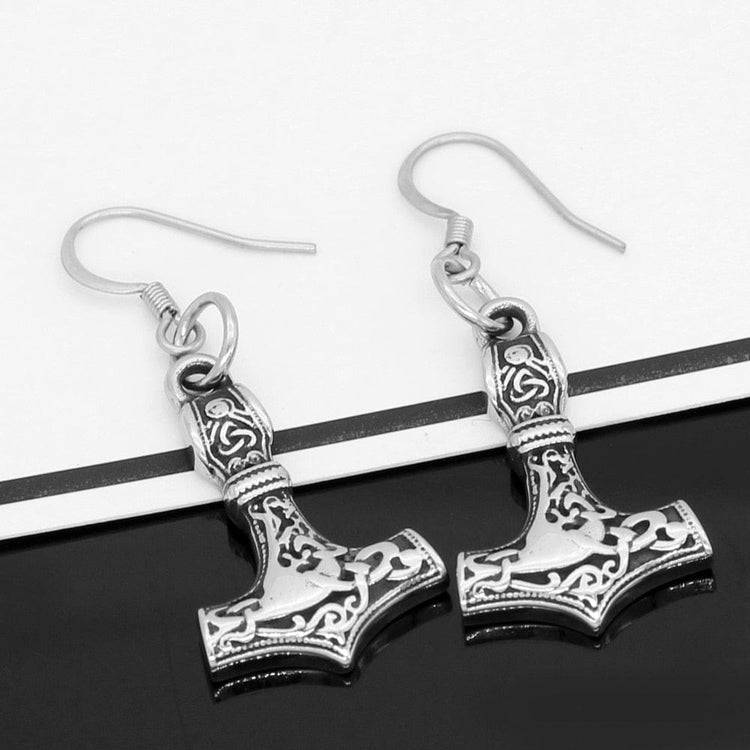 Mjolnir stainless steel earrings