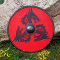 Red Fenrir Viking Shield