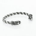 Loyalty bracelet - 2 Fenrir heads Silver