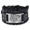 Bracelet Bracelet en cuir ajustable - Loup Fenrir® - Odins Hall