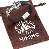 Leather Bracelet Thor's Hammer - Mjolnir