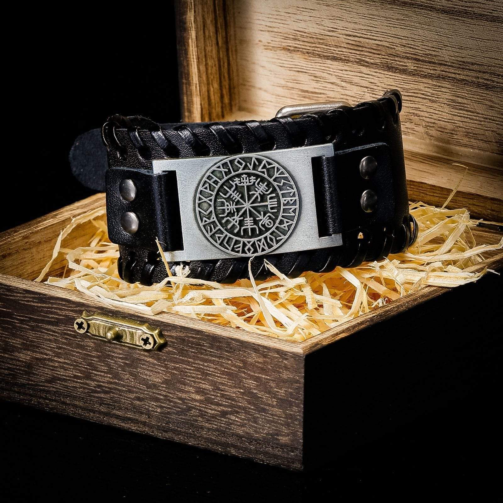 Viking sale leather bracelet