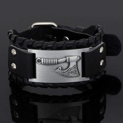 Leather Axe Bracelet