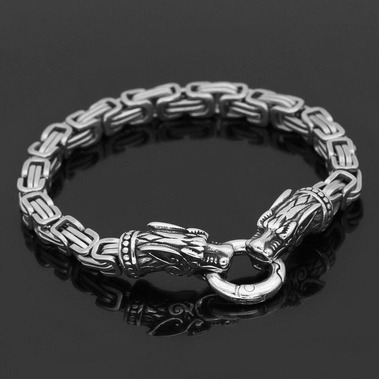 Wolf bracelet Geri and Freki | Stainless steel