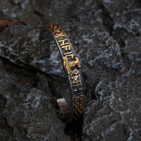 Mjolnir bracelet with runes