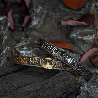 Mjolnir bracelet with runes