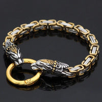 Gold Snake Head Bracelet | Stainless Steel