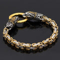 Gold Snake Head Bracelet | Stainless Steel