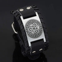 Triskele Breton leather bracelet