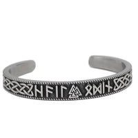 Valknut bracelet with runes