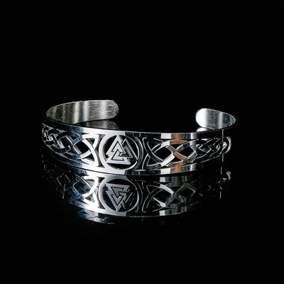 Viking Valknut Adjustable Stainless Steel Bracelet