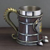 Viking mug \"All we need skal\" in resin