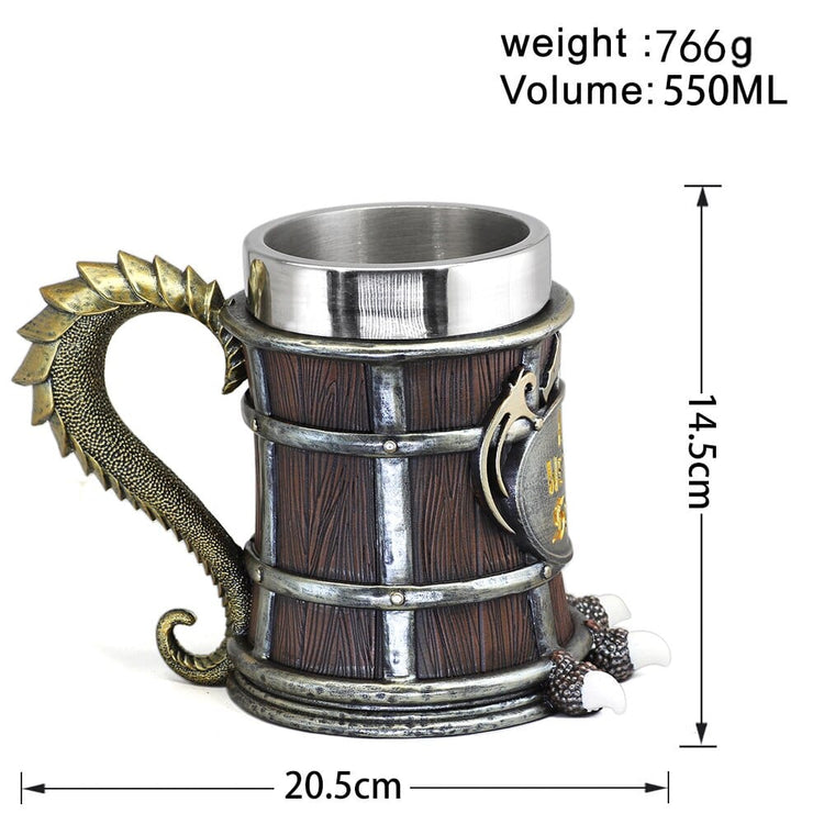 Viking mug "All we need skal" in resin