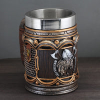 Berserker Fury\" viking mug in resin