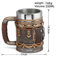 Berserker Fury\" viking mug in resin