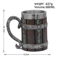 Viking mug with Nordic rune