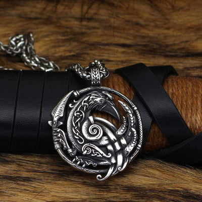 Odin's Crow Necklace | Stainless Steel