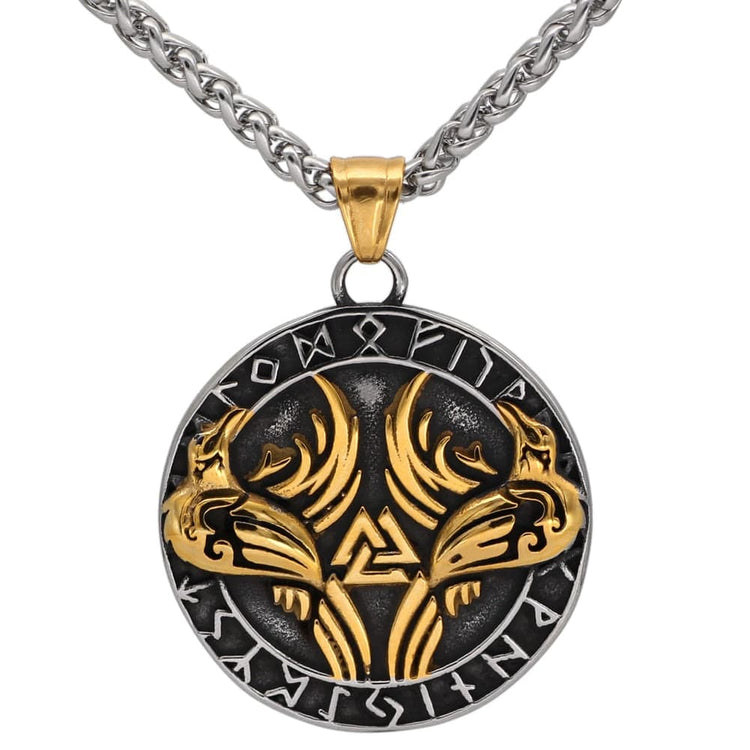 Huginn and Muninn necklace - Odin's ravens
