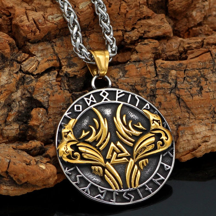 Huginn and Muninn necklace - Odin's ravens