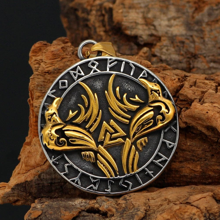 Huginn and Muninn necklace - Odin's ravens