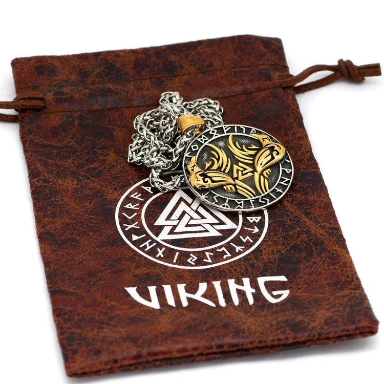 Huginn and Muninn necklace - Odin's ravens