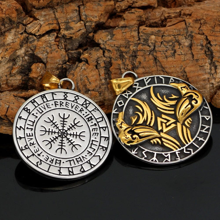 Huginn and Muninn necklace - Odin's ravens