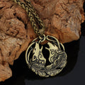 Wolf howling necklace
