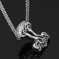 Mjolnir necklace in the shape of Yggdrasil