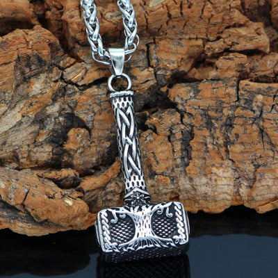 Mjolnir necklace with Yggdrasil tree of life