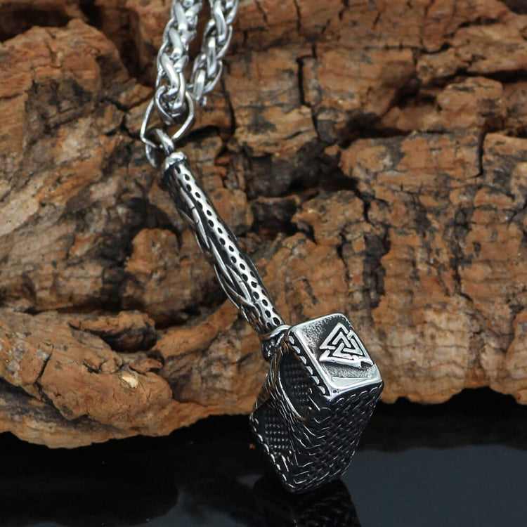 Mjolnir necklace with Yggdrasil tree of life