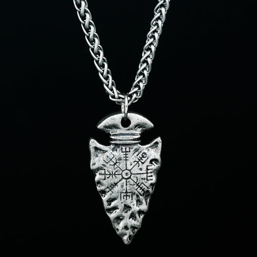 Collier Collier pointe de lance Viking - Symbole Vegvisir - Odins Hall