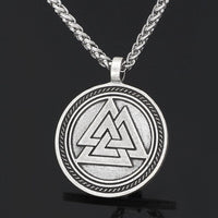 Odin's face runic necklace