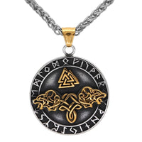 Necklace Valknut wolves of Odin