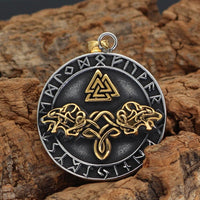 Necklace Valknut wolves of Odin